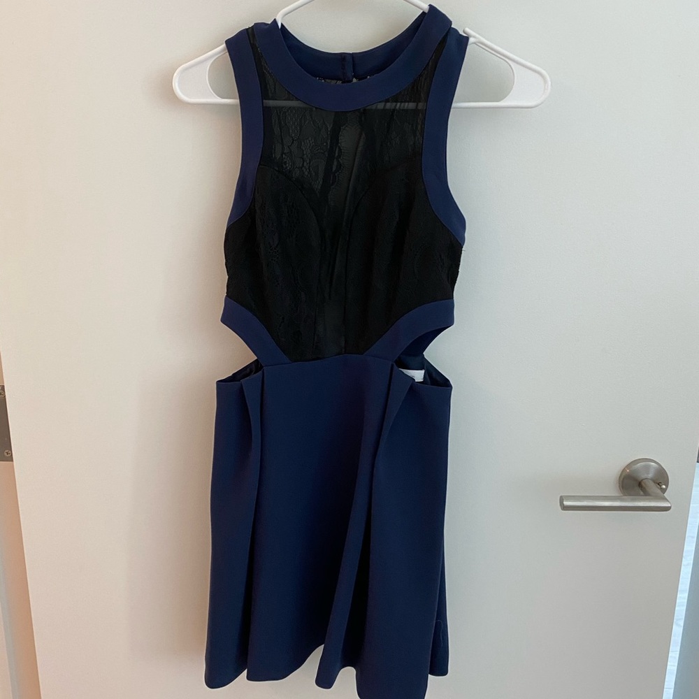 BCBGENERATION cutout sheer top dress